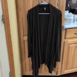 Bobeau Olive Green Open Drape Cardigan Size Small